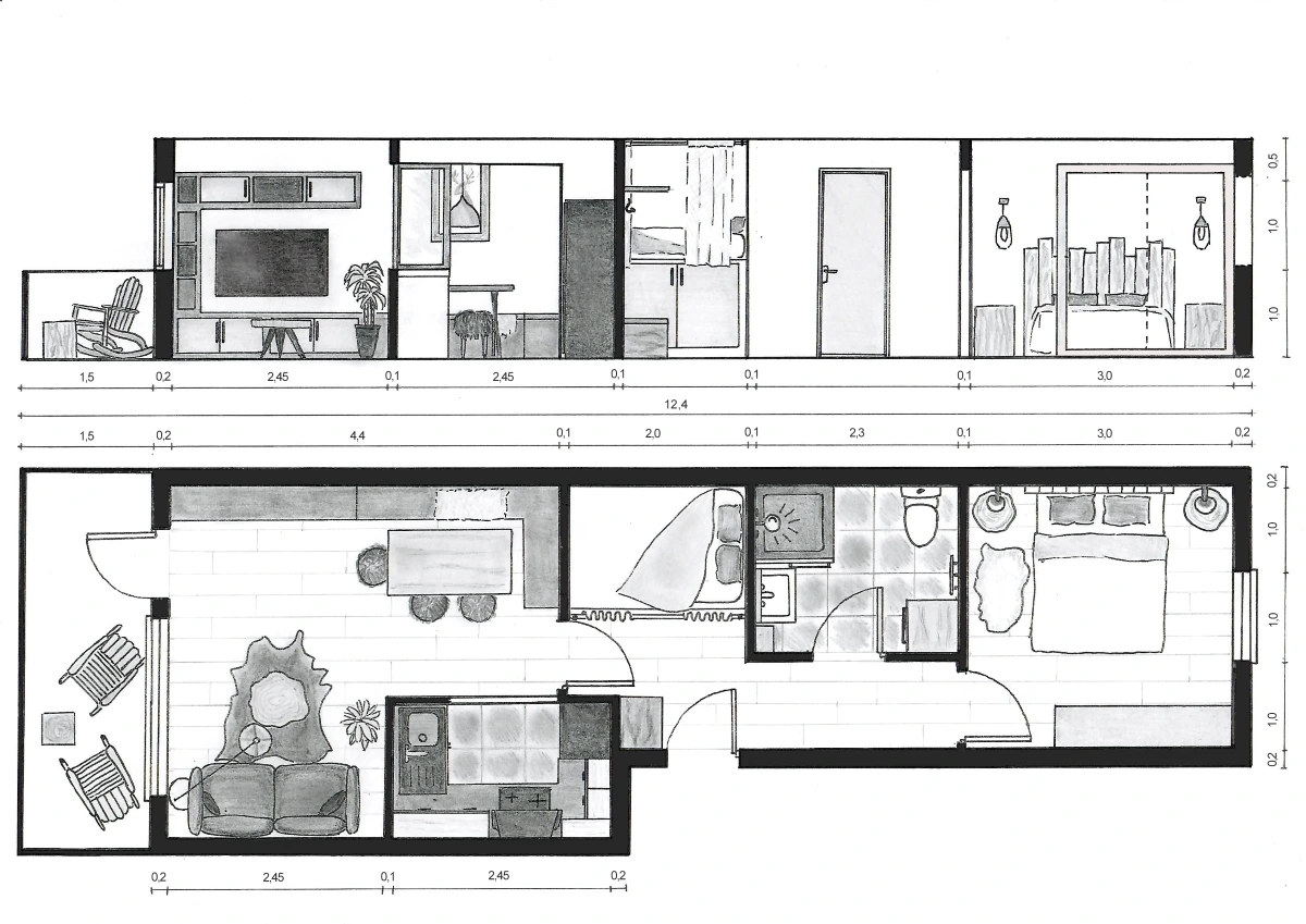 projet-architecture-interieur-plan-de-coupe-appartement-amenagement